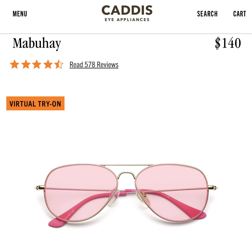 😎🩷 Caddis Readers 1.0 Pink Aviator Tinted Glasses EUC